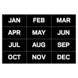 MasterVision® Interchangeable Magnetic Board Accessories, Months Of Year, Black-white, 2" X 1" freeshipping - TVN Wholesale 