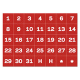 MasterVision® Interchangeable Magnetic Board Accessories, Calendar Dates, Red-white, 1" X 1" freeshipping - TVN Wholesale 
