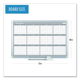 MasterVision® 12 Month Year Planner, 36x24, Aluminum Frame freeshipping - TVN Wholesale 