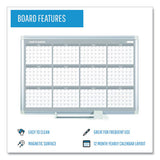 MasterVision® 12 Month Year Planner, 36x24, Aluminum Frame freeshipping - TVN Wholesale 