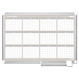 MasterVision® 12 Month Planner, 48x36, Aluminum Frame freeshipping - TVN Wholesale 