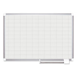 MasterVision® Grid Planning Board W- Accessories, 1 X 2 Grid, 36 X 24, White-silver freeshipping - TVN Wholesale 