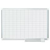 MasterVision® Grid Planning Board, 1 X 2 Grid, 36 X 24, White-silver freeshipping - TVN Wholesale 