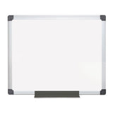 MasterVision® Value Lacquered Steel Magnetic Dry Erase Board, 36 X 48, White, Aluminum Frame freeshipping - TVN Wholesale 