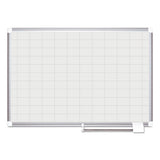 MasterVision® Grid Planning Board W- Accessories, 1 X 2 Grid, 48 X 36, White-silver freeshipping - TVN Wholesale 