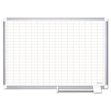 MasterVision® Grid Planning Board, 1 X 2 Grid, 48 X 36, White-silver freeshipping - TVN Wholesale 