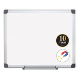 MasterVision® Value Lacquered Steel Magnetic Dry Erase Board, 48 X 96, White, Aluminum Frame freeshipping - TVN Wholesale 