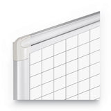 MasterVision® Grid Planning Board, 1" Grid, 72 X 48, White-silver freeshipping - TVN Wholesale 