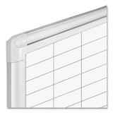 MasterVision® Grid Planning Board, 1 X 2 Grid, 72 X 48, White-silver freeshipping - TVN Wholesale 