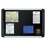 MasterVision® Black Fabric Bulletin Board, 36 X 48, Silver-black freeshipping - TVN Wholesale 