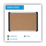 MasterVision® Tech Cork Board, 36x48, Silver-black Frame freeshipping - TVN Wholesale 