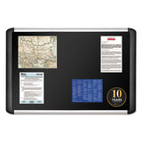 MasterVision® Black Fabric Bulletin Board, 48 X 96, Silver-black freeshipping - TVN Wholesale 