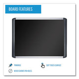 MasterVision® Black Fabric Bulletin Board, 48 X 72, Silver-black freeshipping - TVN Wholesale 