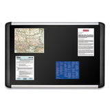 MasterVision® Black Fabric Bulletin Board, 48 X 72, Silver-black freeshipping - TVN Wholesale 
