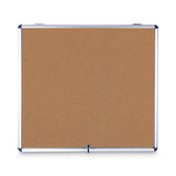 MasterVision® Slim-line Enclosed Cork Bulletin Board, 47 X 38, Aluminum Case freeshipping - TVN Wholesale 