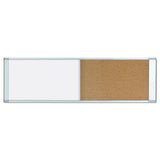 MasterVision® Combo Cubicle Workstation Dry Erase-cork Board, 48x18, Silver Frame freeshipping - TVN Wholesale 