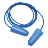 Detectable Earplugs, Corded, Blue, 200 Pairs