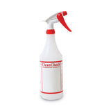 Boardwalk® Trigger Spray Bottle, 32 Oz, Clear-red, Hdpe, 3-pack freeshipping - TVN Wholesale 