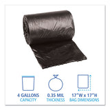 Boardwalk® Low-density Waste Can Liners, 4 Gal, 0.35 Mil, 17" X 17", Black, 1,000-carton freeshipping - TVN Wholesale 