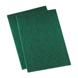 Boardwalk® Medium Duty Scour Pad,  6 X 9, Green, 20-carton freeshipping - TVN Wholesale 