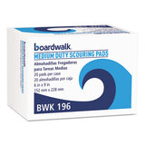 Boardwalk® Medium Duty Scour Pad,  6 X 9, Green, 20-carton freeshipping - TVN Wholesale 