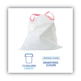 Boardwalk® Drawstring Kitchen Bags, 13 Gal, 0.8 Mil, White, 50 Bags-roll, 2 Rolls-carton freeshipping - TVN Wholesale 