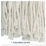 Boardwalk® Cut-end Wet Mop Head, Cotton, No. 16 Size, White freeshipping - TVN Wholesale 