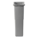 Boardwalk® Slim Waste Container, 23 Gal, Gray, Plastic freeshipping - TVN Wholesale 