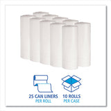 Boardwalk® Low-density Waste Can Liners, 10 Gal, 0.4 Mil, 24" X 23", White, 500-carton freeshipping - TVN Wholesale 