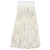 Boardwalk® Mop Head, Premium Saddleback Head, Cotton Fiber, 24oz, White, 12-carton freeshipping - TVN Wholesale 