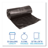 Boardwalk® Low-density Waste Can Liners, 33 Gal, 0.5 Mil, 33" X 39", Black, 200-carton freeshipping - TVN Wholesale 