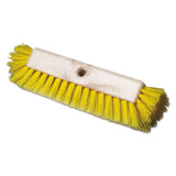 Boardwalk® Dual-surface Scrub Brush, Yellow Polypropylene Bristles, 10" Brush, Plastic Handle freeshipping - TVN Wholesale 