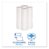 Boardwalk® Low-density Waste Can Liners, 60 Gal, 0.6 Mil, 38" X 58", White, 100-carton freeshipping - TVN Wholesale 