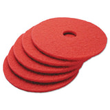 Boardwalk® Buffing Floor Pads, 12" Diameter, Red, 5-carton freeshipping - TVN Wholesale 