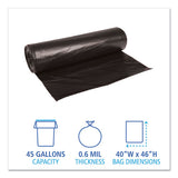 Boardwalk® Low-density Waste Can Liners, 45 Gal, 0.6 Mil, 40" X 46", Black, 100-carton freeshipping - TVN Wholesale 