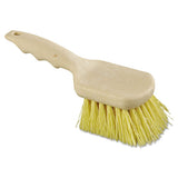 Boardwalk® Utility Brush, Cream Polypropylene Bristles, 5.5 Brush, 3" Tan Plastic Handle freeshipping - TVN Wholesale 