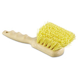Boardwalk® Utility Brush, Cream Polypropylene Bristles, 5.5 Brush, 3" Tan Plastic Handle freeshipping - TVN Wholesale 