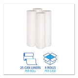 Boardwalk® Low-density Waste Can Liners, 56 Gal, 0.6 Mil, 43" X 47", White, 100-carton freeshipping - TVN Wholesale 