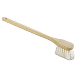 Boardwalk® Utility Brush, Cream Nylon Bristles, 5.5" Brush, 14.5" Tan Plastic Handle freeshipping - TVN Wholesale 