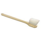 Boardwalk® Utility Brush, Cream Nylon Bristles, 5.5" Brush, 14.5" Tan Plastic Handle freeshipping - TVN Wholesale 