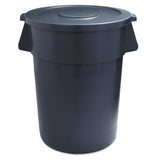 Boardwalk® Lids For 44 Gal Waste Receptacles, Flat-top, Round, Plastic Gray freeshipping - TVN Wholesale 