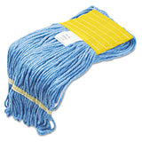 Boardwalk® Super Loop Wet Mop Head, Cotton-synthetic Fiber, 5" Headband, Small Size, Blue, 12-carton freeshipping - TVN Wholesale 