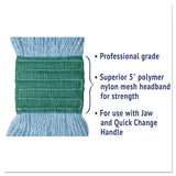Boardwalk® Super Loop Wet Mop Head, Cotton-synthetic Fiber, 5" Headband, Medium Size, Blue, 12-carton freeshipping - TVN Wholesale 