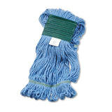Boardwalk® Super Loop Wet Mop Head, Cotton-synthetic Fiber, 5" Headband, Medium Size, Blue freeshipping - TVN Wholesale 