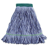 Boardwalk® Super Loop Wet Mop Head, Cotton-synthetic Fiber, 5" Headband, Medium Size, Blue freeshipping - TVN Wholesale 