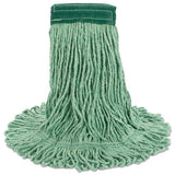 Boardwalk® Super Loop Wet Mop Head, Cotton-synthetic Fiber, 5" Headband, Medium Size, Green freeshipping - TVN Wholesale 