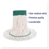 Boardwalk® Super Loop Wet Mop Head, Cotton-synthetic Fiber, 5" Headband, Medium Size, White, 12-carton freeshipping - TVN Wholesale 