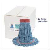 Boardwalk® Super Loop Wet Mop Head, Cotton-synthetic Fiber, 5" Headband, Large Size, Blue, 12-carton freeshipping - TVN Wholesale 