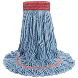 Boardwalk® Super Loop Wet Mop Head, Cotton-synthetic Fiber, 5" Headband, Large Size, Blue freeshipping - TVN Wholesale 