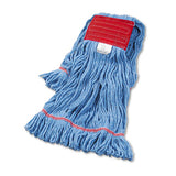 Boardwalk® Super Loop Wet Mop Head, Cotton-synthetic Fiber, 5" Headband, Large Size, Blue freeshipping - TVN Wholesale 